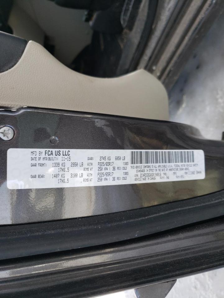 Photo 10 from auction – 2016 DODGE GRAND CARA with VIN 2C4RDGBG0GR194818