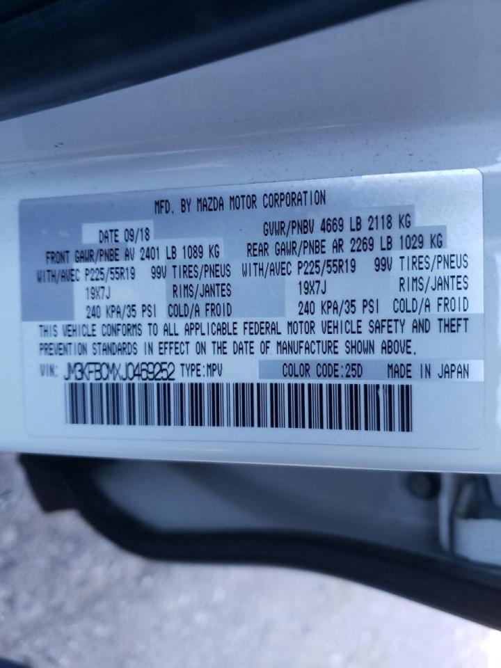 Photo 10 from auction – 2018 MAZDA CX-5 TOURI with VIN JM3KFBCMXJ0469252