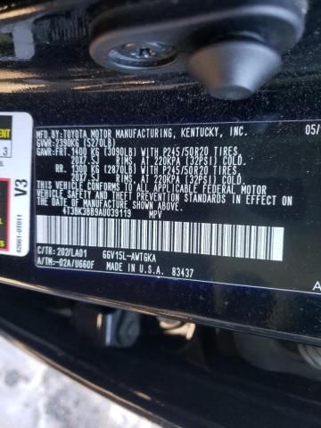 Photo 10 from auction – 2010 TOYOTA VENZA with VIN 4T3BK3BB9AU039119