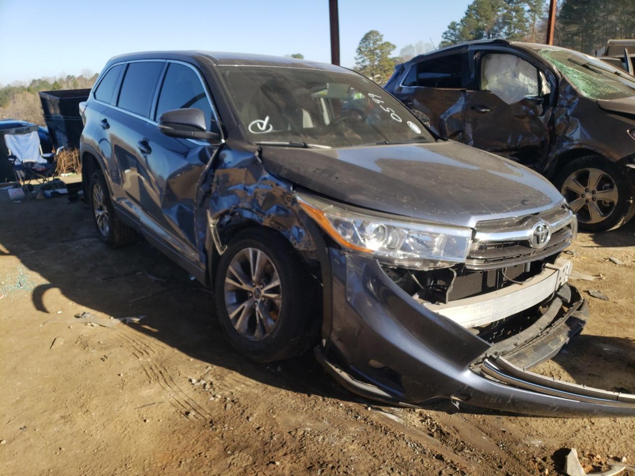 TOYOTA HIGHLANDER 2016 with VIN 5TDZKRFH9GS150599 - Photo from auction