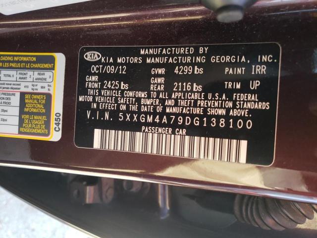 Photo 10 from auction – 2013 KIA OPTIMA LX with VIN 5XXGM4A79DG138100