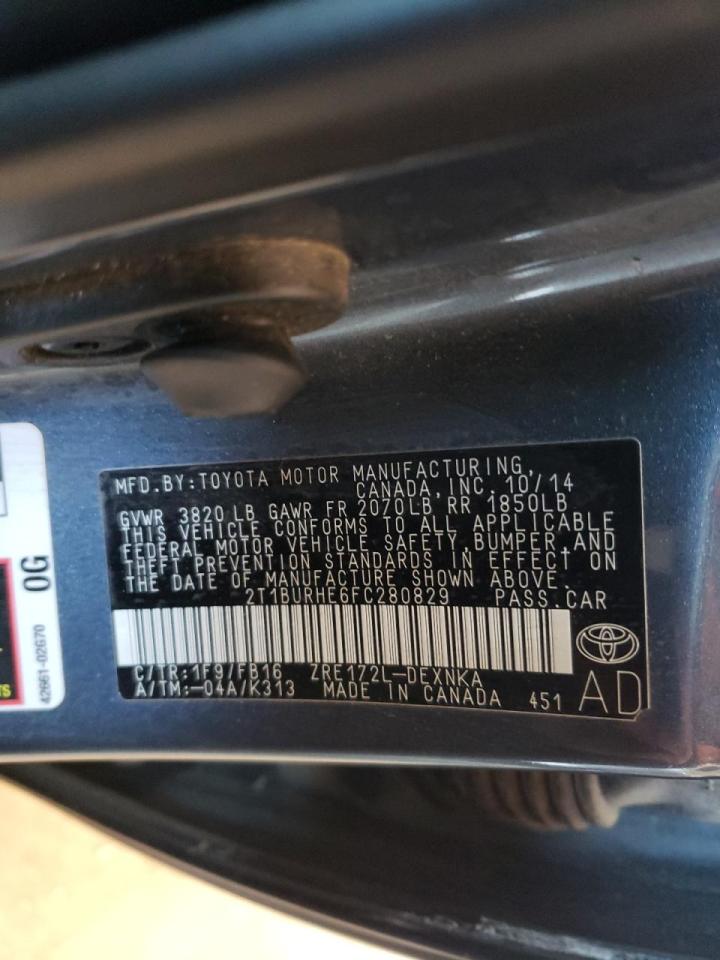 Photo 10 from auction – 2015 TOYOTA COROLLA L with VIN 2T1BURHE6FC280829