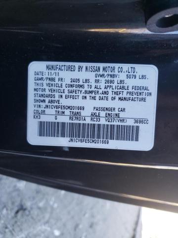 Photo 10 from auction – 2012 INFINITI G37 BASE with VIN JN1CV6FE5CM201669