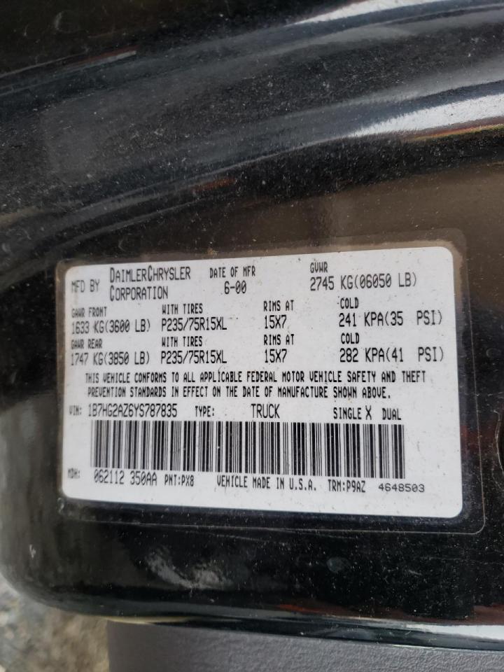 Photo 10 from auction – 2000 DODGE DAKOTA QUA with VIN 1B7HG2AZ6YS787835