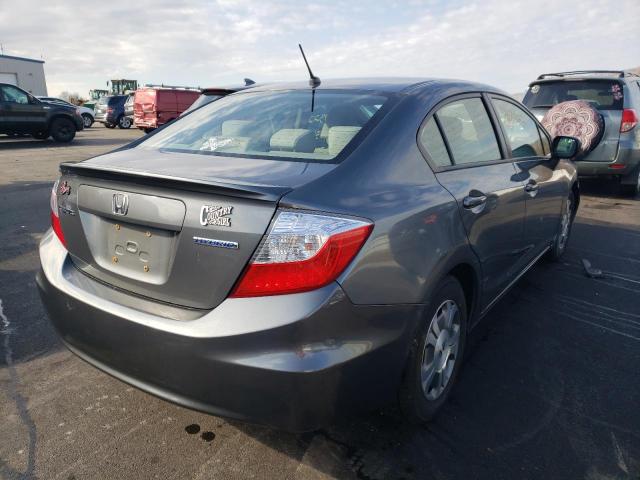Photo 4 from auction – 2012 HONDA CIVIC HYBR with VIN JHMFB4F20CS005257