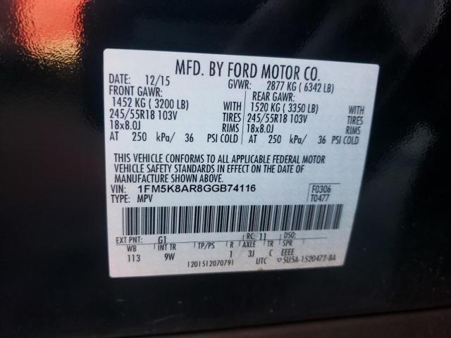Photo 10 from auction – 2016 FORD EXPLORER P with VIN 1FM5K8AR8GGB74116