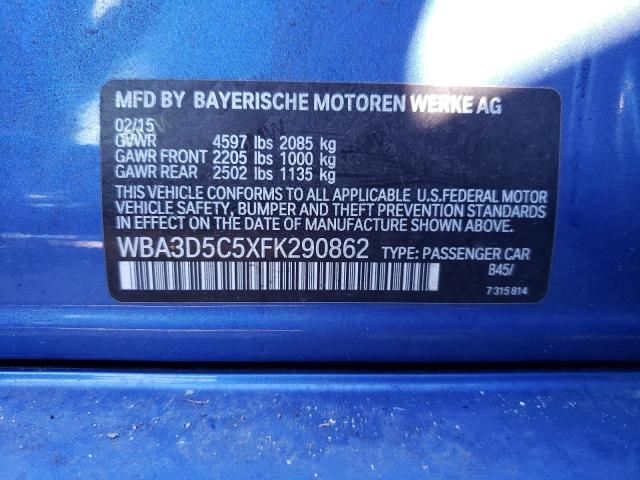 Photo 10 from auction – 2015 BMW 328 D XDRI with VIN WBA3D5C5XFK290862