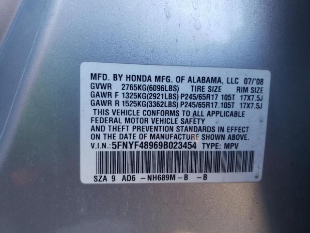 Photo 10 from auction – 2009 HONDA PILOT TOUR with VIN 5FNYF48969B023454