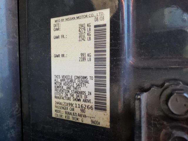 Photo 10 from auction – 2009 NISSAN ALTIMA with VIN 1N4AL21E99C116266