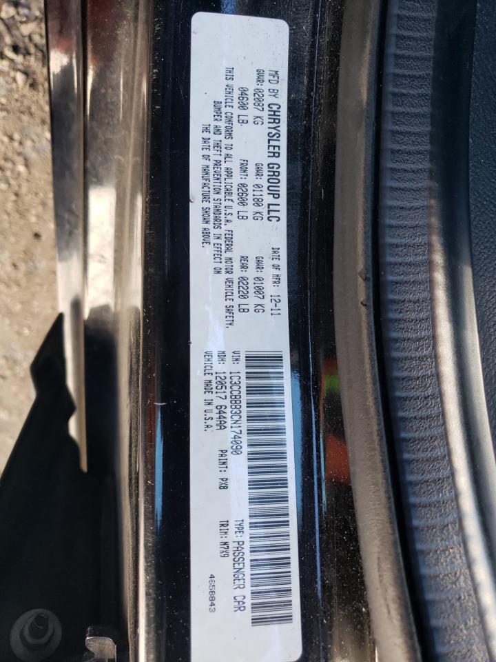 Photo 10 from auction – 2012 CHRYSLER 200 with VIN 1C3CCBBB3CN174090