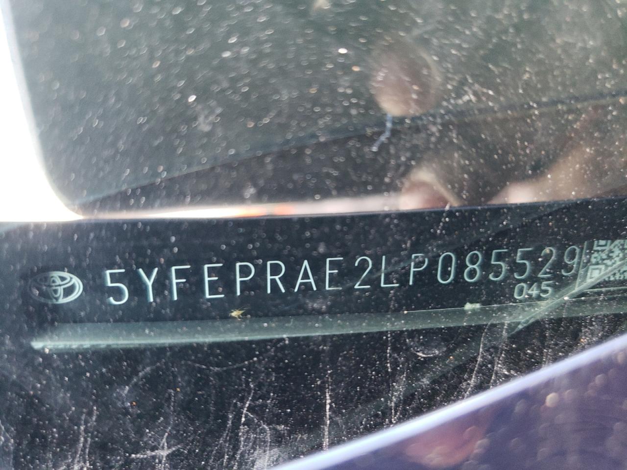 Photo 10 from auction – 2020 TOYOTA COROLLA LE with VIN 5YFEPRAE2LP085529