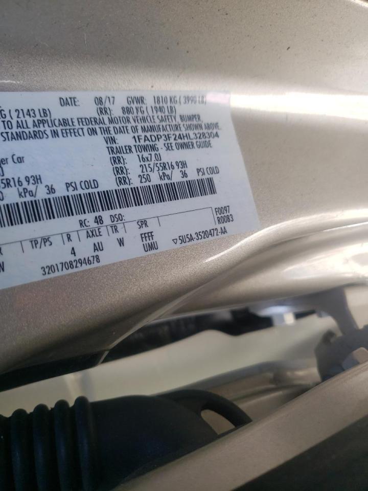 Photo 10 from auction – 2017 FORD FOCUS SE with VIN 1FADP3F24HL328304
