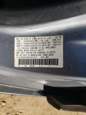 Photo 10 from auction – 2005 HONDA CR-V with VIN JHLRD78805C057516