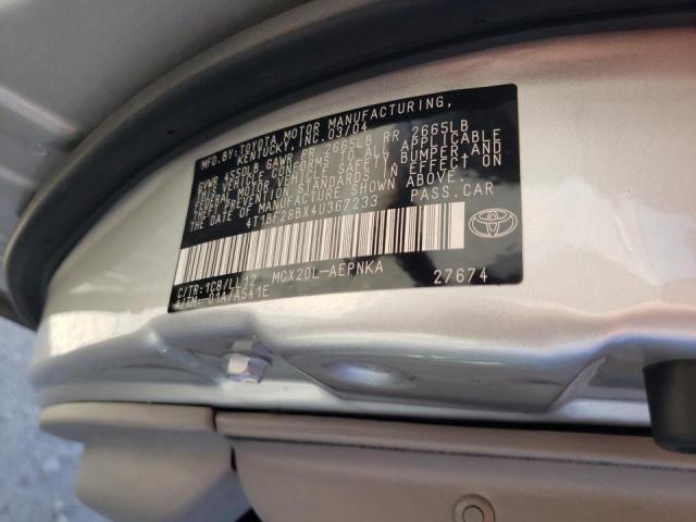 Photo 10 from auction – 2004 TOYOTA AVALON XL with VIN 4T1BF28BX4U367233