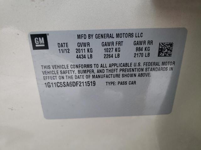 Photo 10 from auction – 2013 CHEVROLET MALIBU 1LT with VIN 1G11C5SA6DF211519