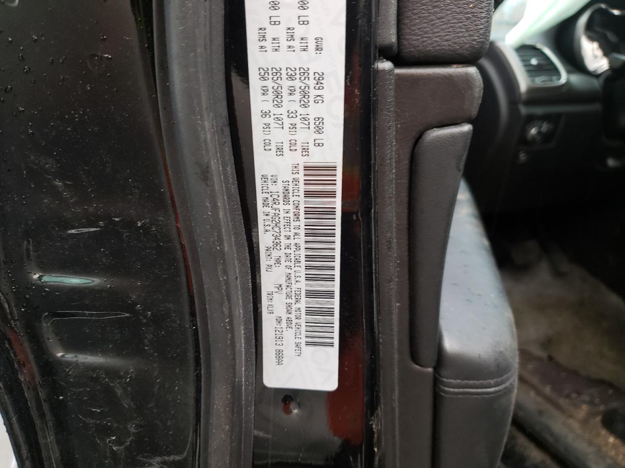Photo 10 from auction – 2017 JEEP GRAND CHER with VIN 1C4RJFAG2HC734362