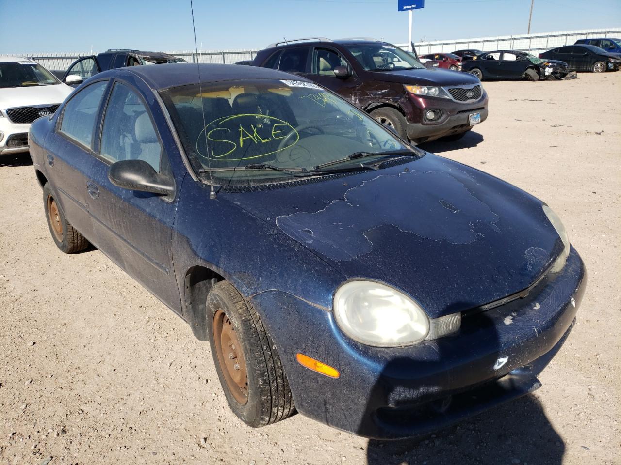 DODGE NEON BASE 2000 with VIN 1B3ES46C6YD736939 - Photo from auction