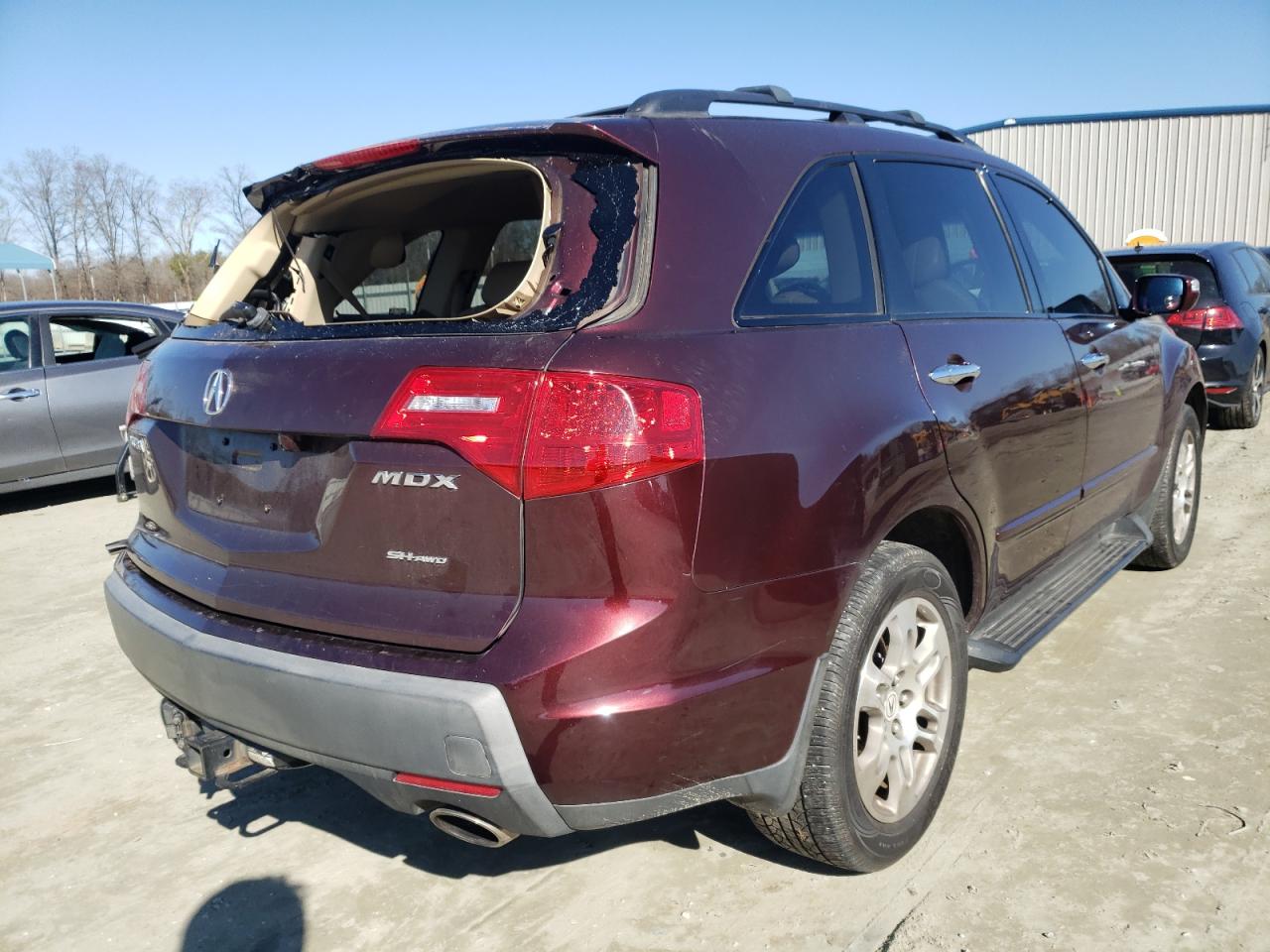 Photo 4 from auction – 2007 ACURA MDX TECHNO with VIN 2HNYD28467H551558