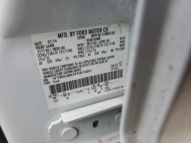 Photo 10 from auction – 2015 FORD F350 SUPER with VIN 1FT8W3B63FEB13201