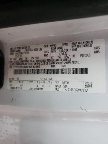 Photo 10 from auction – 2015 FORD F150 SUPER with VIN 1FTEX1C85FKF13167