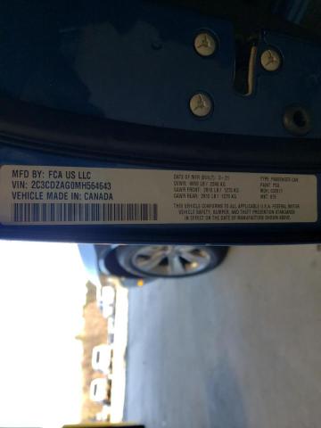 Photo 10 from auction – 2021 DODGE CHALLENGER with VIN 2C3CDZAG0MH564643