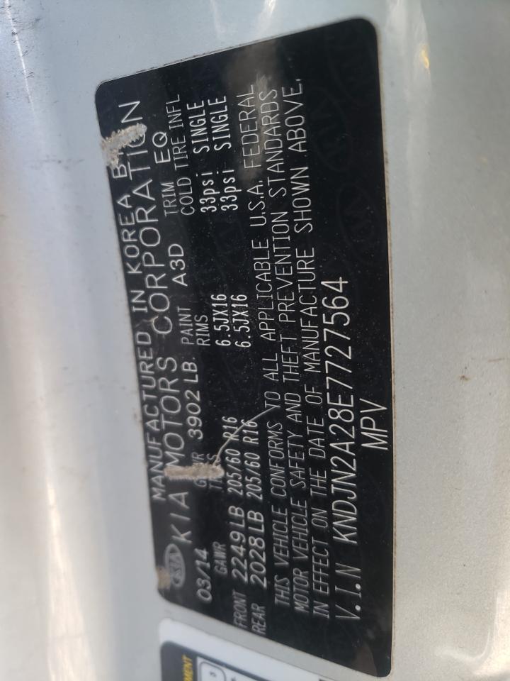 Zdjęcie 10 z aukcji – 2014 KIA SOUL z VIN KNDJN2A28E7727564