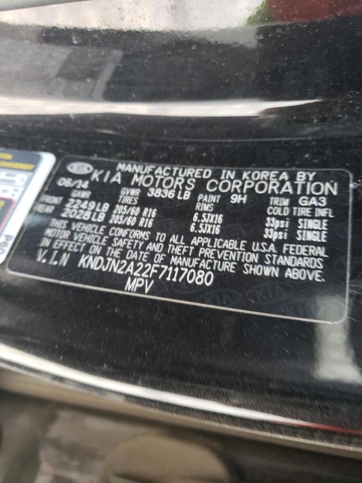 Photo 10 from auction – 2015 KIA SOUL with VIN KNDJN2A22F7117080