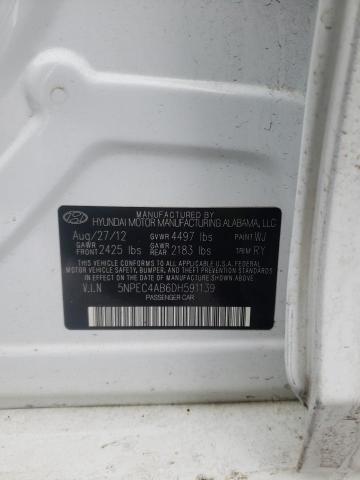 Photo 10 from auction – 2013 HYUNDAI SONATA SE with VIN 5NPEC4AB6DH591139
