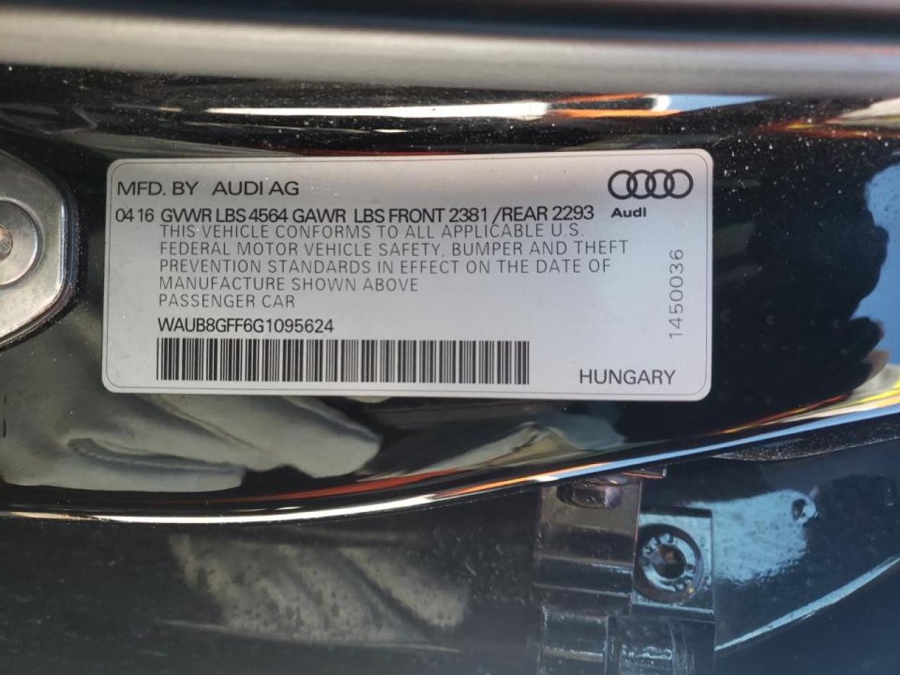 Zdjęcie 10 z aukcji – 2016 AUDI A3 PREMIUM z VIN WAUB8GFF6G1095624