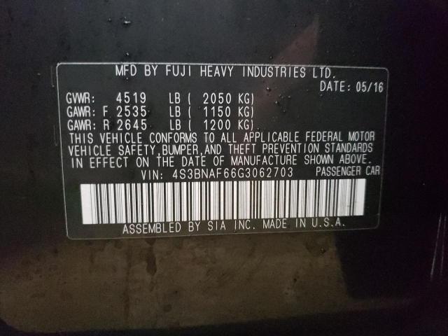 Photo 10 from auction – 2016 SUBARU LEGACY 2.5 with VIN 4S3BNAF66G3062703