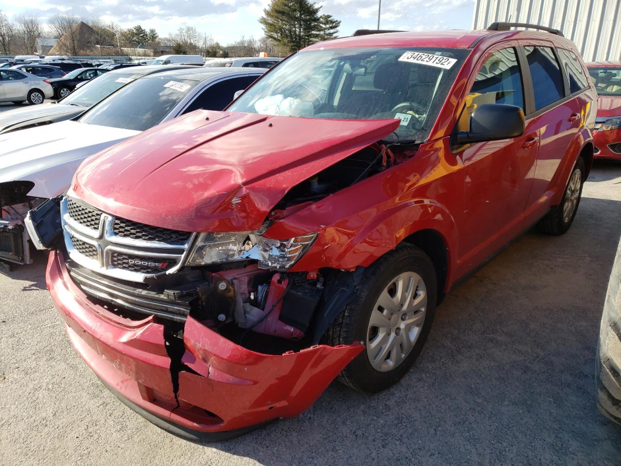 Photo 2 from auction – 2018 DODGE JOURNEY SE with VIN 3C4PDCAB8JT348010