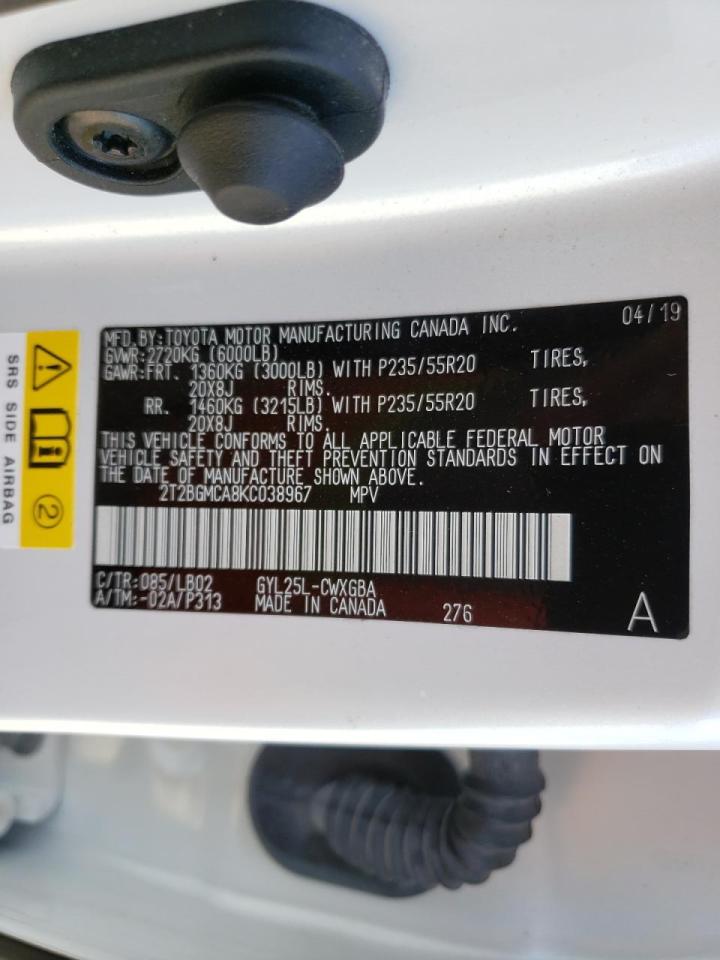 Photo 10 from auction – 2019 LEXUS RX 450H BA with VIN 2T2BGMCA8KC038967