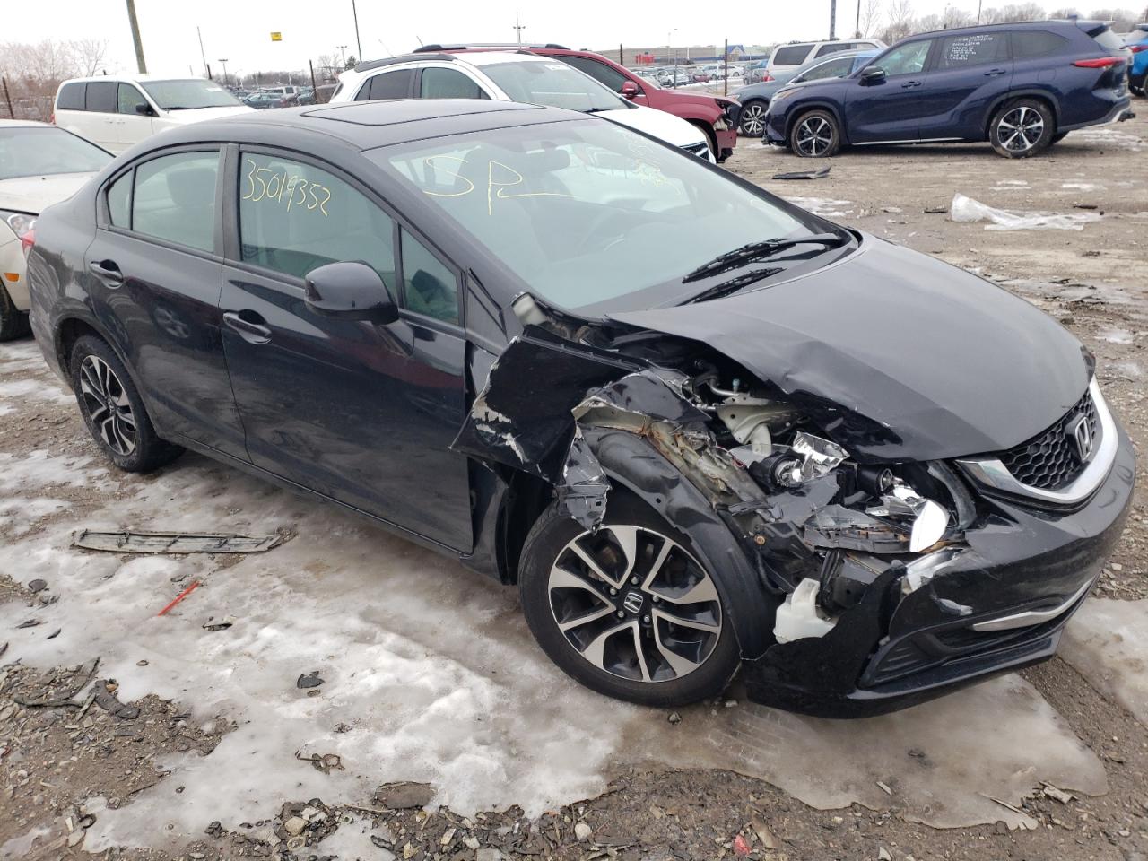 HONDA CIVIC EX 2013 with VIN 19XFB2F85DE096184 - Photo from auction
