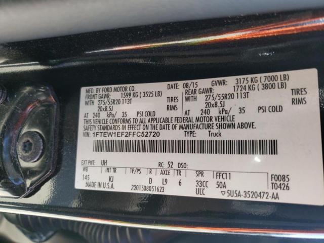 Photo 10 from auction – 2015 FORD F150 SUPER with VIN 1FTEW1EF2FFC52720