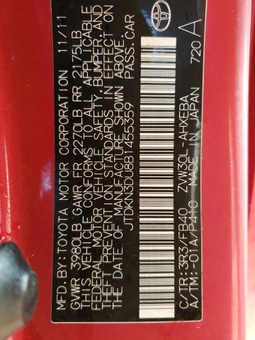 Photo 10 from auction – 2011 TOYOTA PRIUS with VIN JTDKN3DU8B1455359