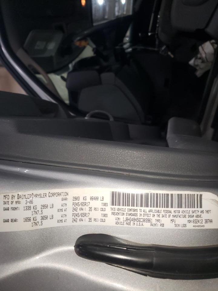 Photo 10 from auction – 2006 JEEP COMMANDER with VIN 1J8HG48N56C303961