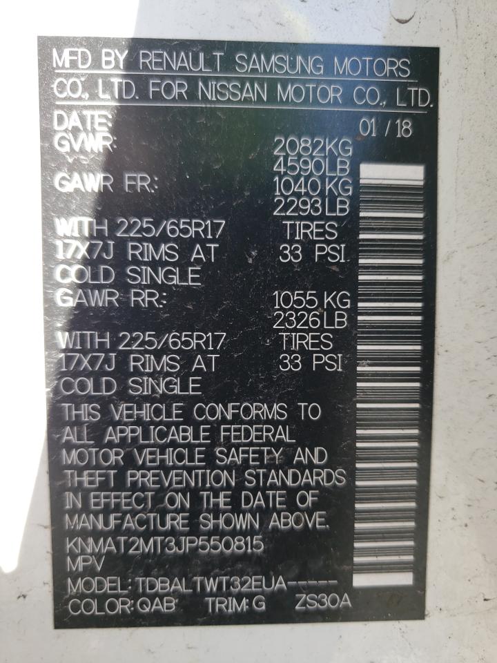 Photo 10 from auction – 2018 NISSAN ROGUE S with VIN KNMAT2MT3JP550815