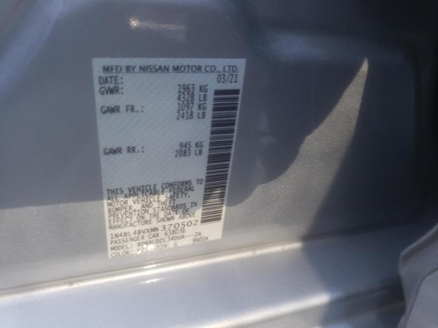 Photo 10 from auction – 2021 NISSAN ALTIMA S with VIN 1N4BL4BVXMN370502