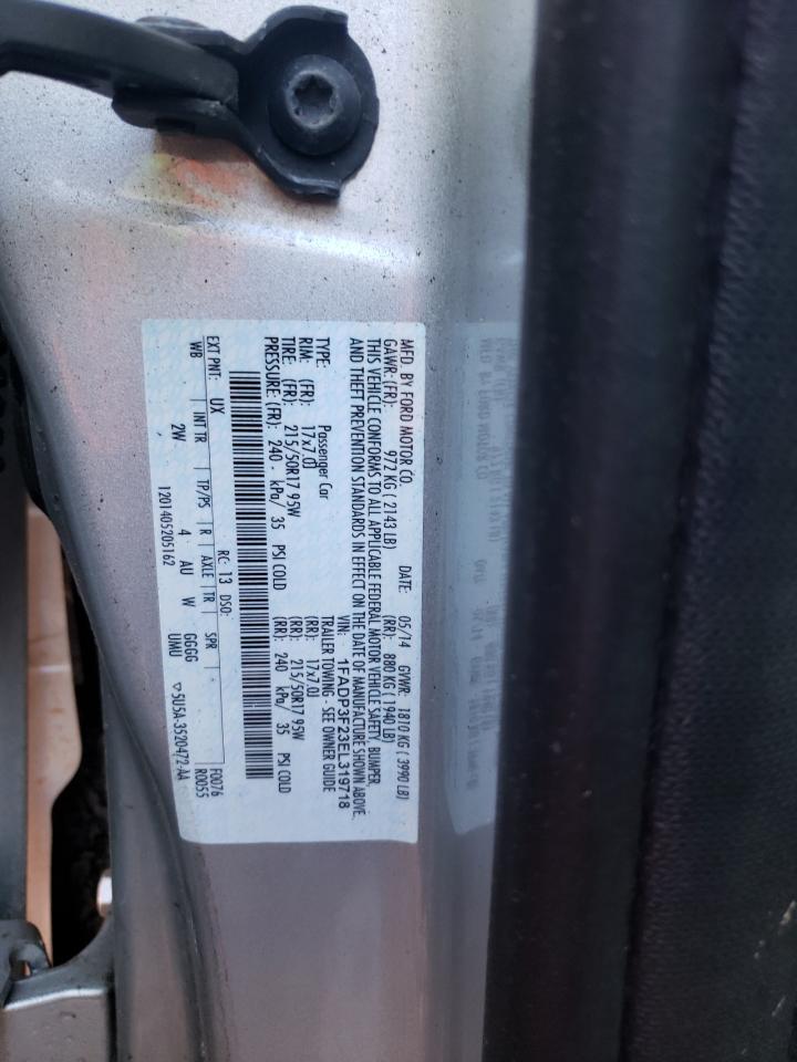 Photo 10 from auction – 2014 FORD FOCUS SE with VIN 1FADP3F23EL319718