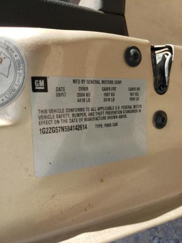 Photo 10 from auction – 2008 PONTIAC G6 BASE with VIN 1G2ZG57N584142614