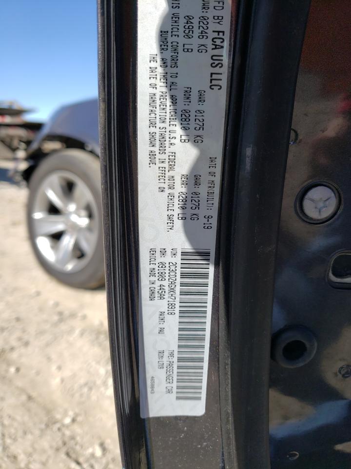 Photo 10 from auction – 2019 DODGE CHALLENGER with VIN 2C3CDZAGXKH718918