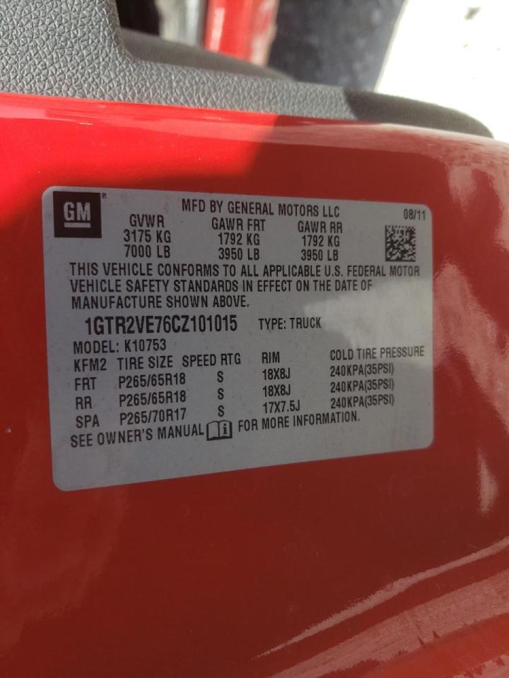 Photo 10 from auction – 2012 GMC SIERRA K15 with VIN 1GTR2VE76CZ101015