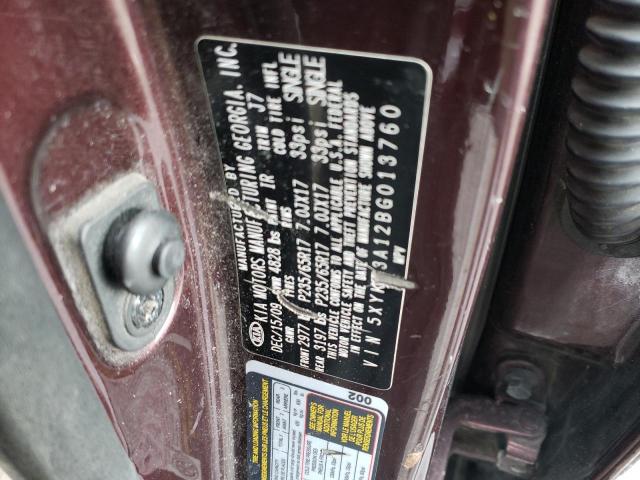 Photo 10 from auction – 2011 KIA SORENTO BA with VIN 5XYKT3A12BG013760