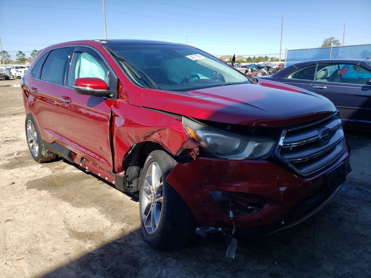 FORD EDGE TITAN 2015 with VIN 2FMPK3K87FBB85387 - Photo from auction