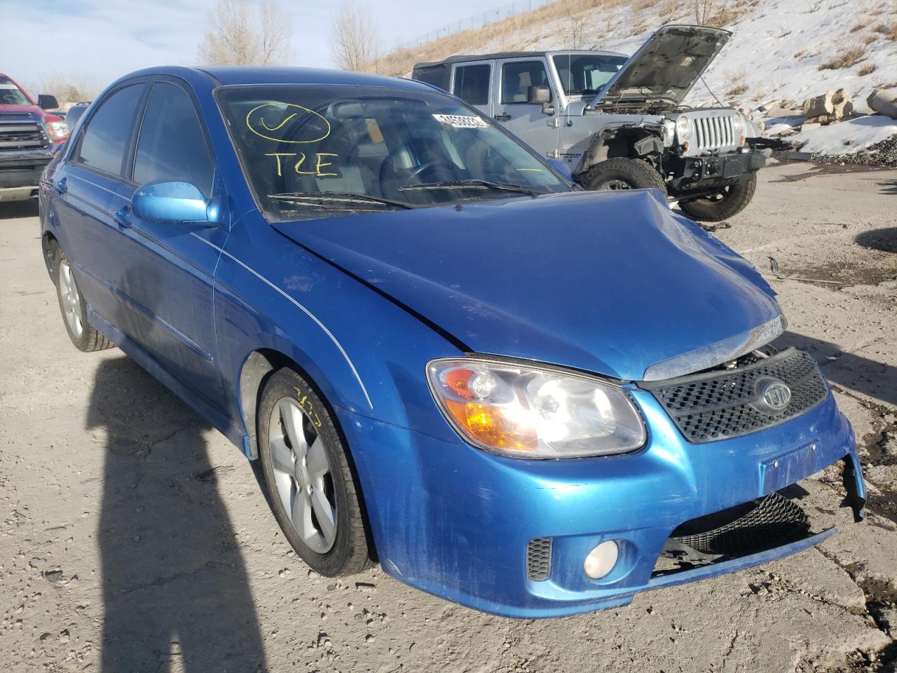KIA SPECTRA EX 2007 with VIN KNAFE121075000114 - Photo from auction