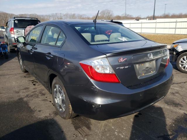 Photo 3 from auction – 2012 HONDA CIVIC HYBR with VIN JHMFB4F20CS005257