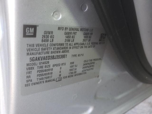 Photo 10 from auction – 2011 BUICK ENCLAVE CX with VIN 5GAKVAED3BJ353861