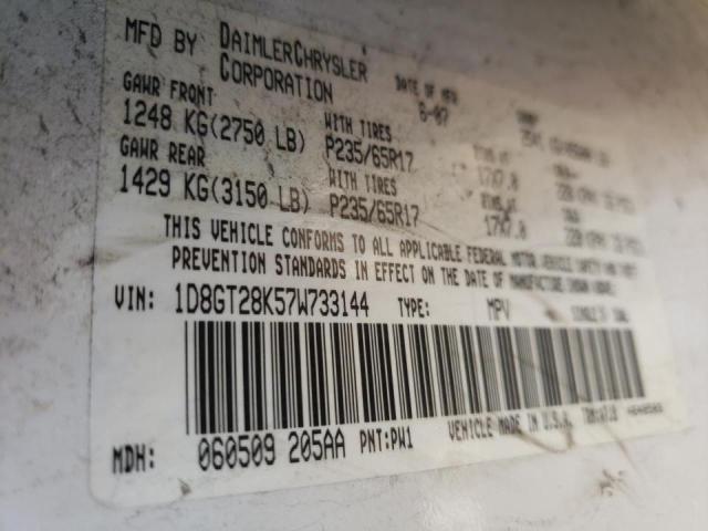 Photo 10 from auction – 2007 DODGE NITRO SXT with VIN 1D8GT28K57W733144