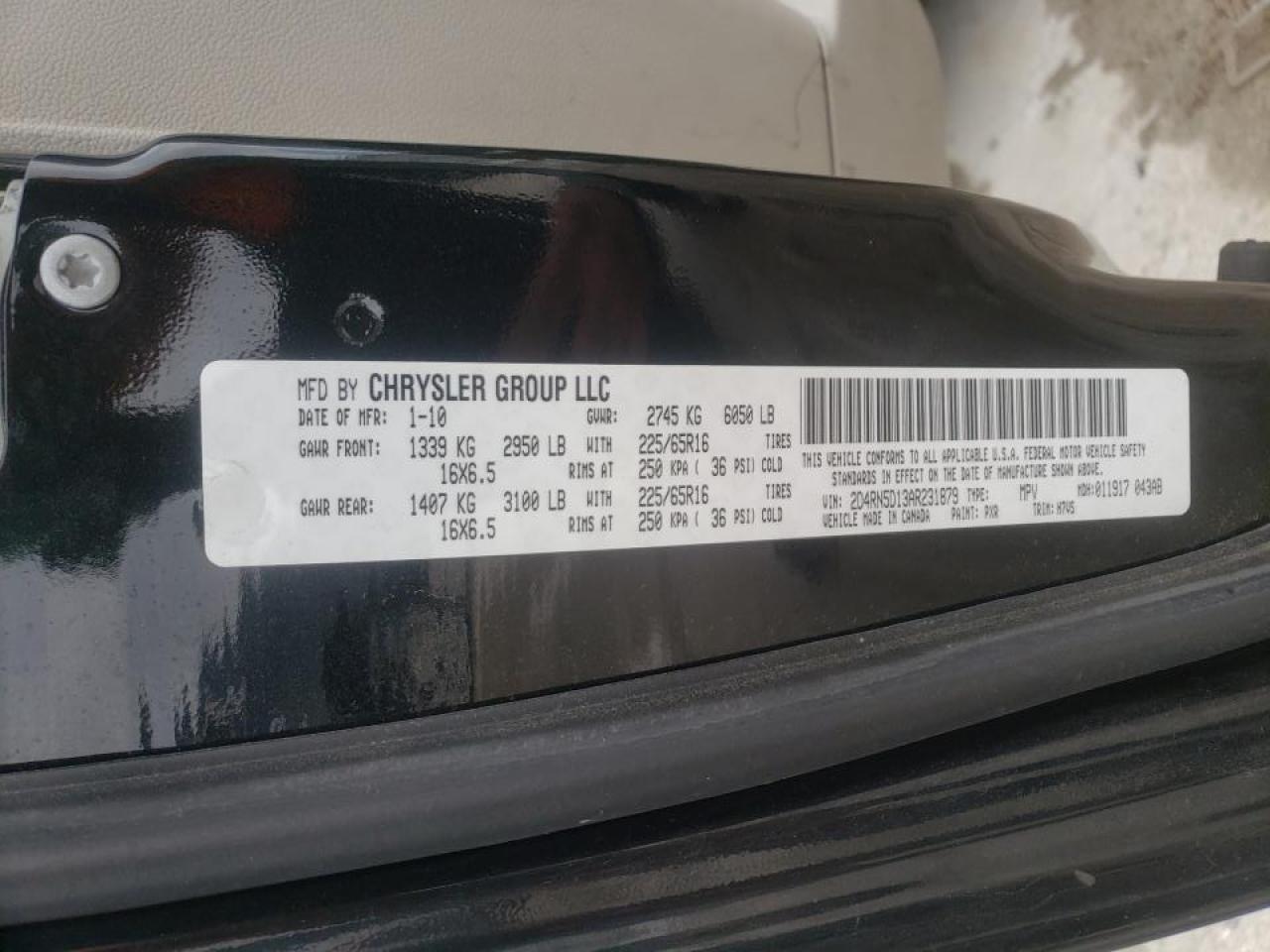 Photo 10 from auction – 2010 DODGE GRAND CARA with VIN 2D4RN5D13AR231879