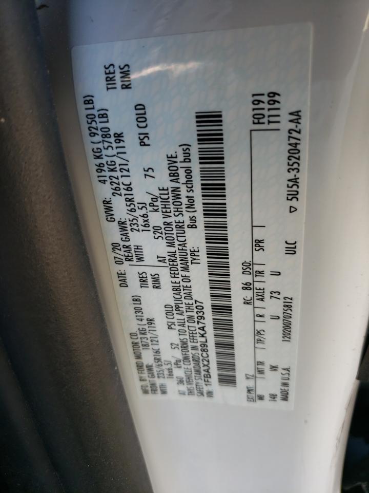 Photo 10 from auction – 2020 FORD TRANSIT T- with VIN 1FBAX2C89LKA79307